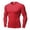 Red, variant on NinXxx Men's Tight Fitting Fitness Sports Running Long Sleeve Tee Black2 M
