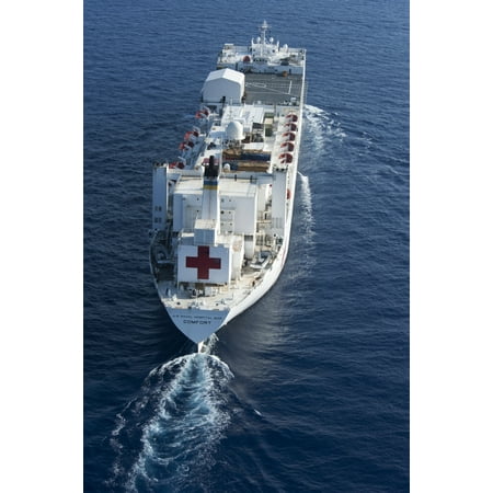 Military Sealift Command Ships - The Military Sealift Command hospital ship USNS Comfort Poster Print
