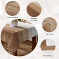 thumbnail image 5 of Brown White Ombre Table Cloth Waterproof Tablecloths, Vintage Farmhouse Abstract Striped Tablecloth Dining Table Cover for Kitchen Party Tabletop Outdoor, Rectangle Tablecloth 60x120 Inch, 5 of 9