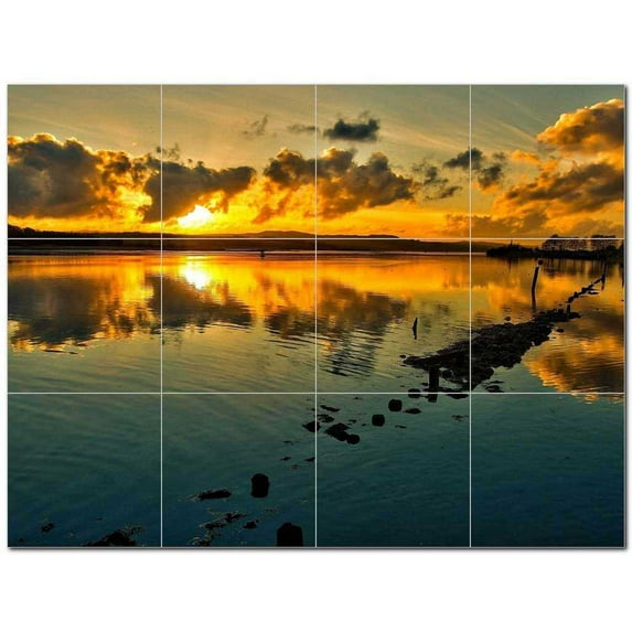 Sunset Photo Ceramic Tile Mural Kitchen Backsplash Bathroom Shower 405929-S43
