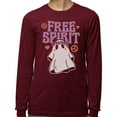 thumbnail image 2 of Ghost Free Spirit Long Sleeve Shirt Unisex Medium Maroon, 2 of 5