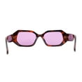 thumbnail image 4 of Womens Angular Bevel Narrow Clout Mod Plastic Sunglasses Tortoise - Purple, 4 of 4