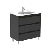 ROYO USA 32" SANSA 3 DRAWER ANTHRACITE WITH CERAMIC TOP