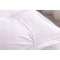 thumbnail image 5 of MarCielo 2-Piece Embroidered Pillow Shams, King Decorative Microfiber Pillow Shams Set, King Size (White), 5 of 7