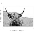 thumbnail image 6 of HFDF Vintage Poster Modern Canvas Wall Art HD Highland Cow Pattern Bedroom Wall Decor Farmhouse Style Small with Wooden 14x11inch Framed, 6 of 7