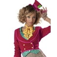 thumbnail image 2 of Mad Hatter Fancy-Dress Costume for Girls with Jacket and Mini-Top Hat for Teens, Size Medium, 2 of 3