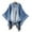 Blue, variant on Fewfanhot Unisex Retro Style Vintage Pattern Tassel Poncho Shawl Cape Wraps Cloak for Women and Men Outerwear