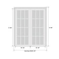 thumbnail image 6 of Interior Solid French Double Doors Frosted Glass | Veregio 7288 Matte Grey | Wood Solid Panel Frame Trims | Closet Bedroom Sturdy Doors -60" x 84" (2* 30x84), 6 of 6