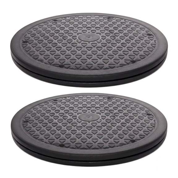 2 Pack 9.8 Inch (25cm) Lazy Susan Turntable Organizer, Non-Skid Rotating Tray for Cabinet, Desk, and Countertop