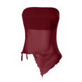 thumbnail image 5 of Bovemsi Camisole Tops for Women Women's Mesh Top Strapless Shoulder Summer Asymmertric Festival Outfit Basic Tanks, 5 of 6