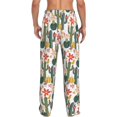 thumbnail image 2 of Bixox Men's Summer Cactus With Blooming Patterned Pajama Pants with Pockets Lounge Clothes for Home, 2 of 5