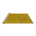 thumbnail image 2 of Ahgly Company Machine Washable Indoor Round Oriental Yellow Traditional Area Rugs, 5' Round, 2 of 4