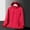 Red, variant on jobturf Rain Jacket Women Waterproof Lightweight Raincoats with Zipper Pockets Travel Windbreaker Drawstring with Hood