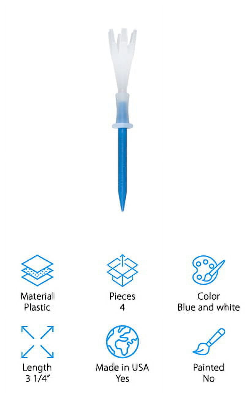 (2 pack) NEW 4 Yards More Blue Plastic Golf Tees 3 1/4"