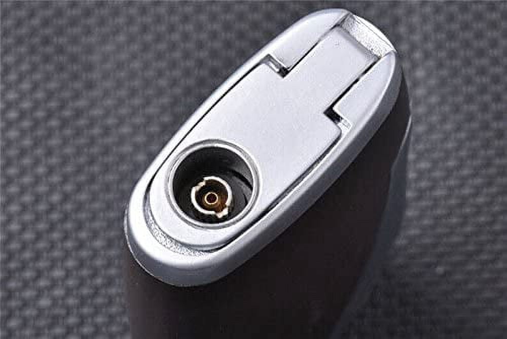 Piioket Windproof Double Twin Nozzles Jet Flame Butane Gas Cigar Cigarette Lighter - Gray