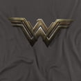 thumbnail image 2 of Wonder Woman Movie Wonder Woman Logo Women's T Shirt, Charcoal, Large, 2 of 6