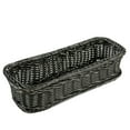 thumbnail image 2 of 1pc Woven Plate Basket Rectangular Imitation Rattan Basket Multi-functional Basket for Kitchen Home (Grey, 24x10x5cm), 2 of 8