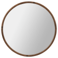 thumbnail image 1 of Bouclair Miroir Rond à Cadre en Bois Noyer, 1 of 5