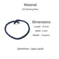 thumbnail image 4 of Tibetan Silver  Genuine Lapis Lazuli Necklace for Women, 18" Strand with 8mm Beads, Handmade in 925 Sterling Silver, Tibetan Silver Fashion Jewelry, 4 of 6