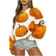 thumbnail image 1 of ICHUANYI Liquidación Halloween Mujer Cuello Redondo Impreso Suéter Suelto Manga Larga Sin Capucha Sudaderas ICHUANYI WER202308245396, 1 of 5