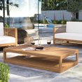 thumbnail image 1 of Modway Carlsbad Teak Wood, Plastic Coffee Table, Natural, 1 of 8