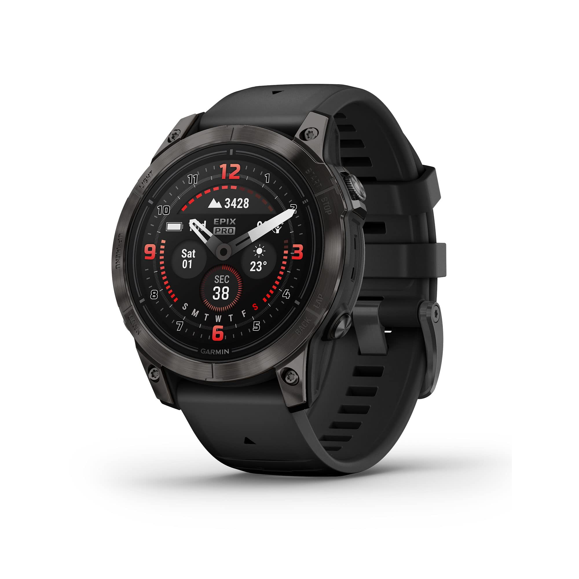Garmin fēnix 7S Pro Sapphire Solar, GPS Smartwatch with Flashlight
