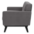 thumbnail image 6 of Tufted Sofa, Velvet, Grey Gray, Modern Contemporary Urban Design, Living Lounge Room Hotel Lobby Hospitality, 6 of 7