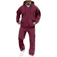 thumbnail image 2 of Kalauyu Mens 2 Piece Sweatshirt Sweatsuit Outfits Hoodie & Casual Joggers Sweatpants Set Tracksuit, 2 of 7