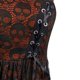 thumbnail image 4 of Mini vestido con cremallera y camisola sin mangas con retazos de malla de encaje de Halloween para mujer de talla grande Fridja  hj2576, 4 of 5
