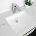 thumbnail image 2 of Stylish Undermount 21.25"L x 14.5"W White Porcelain Rectangular Bathroom Sink with 2 Overflow rings P-203, 2 of 11