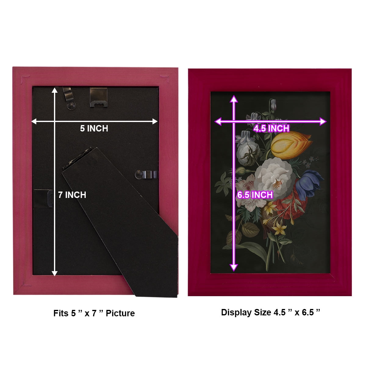 Dramatic Bouquet III -Framed Print w/glass-Cherry Red