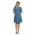 thumbnail image 3 of 24seven Comfort Apparel Knee Length Maternity Pocket T Shirt Dress, 3 of 3