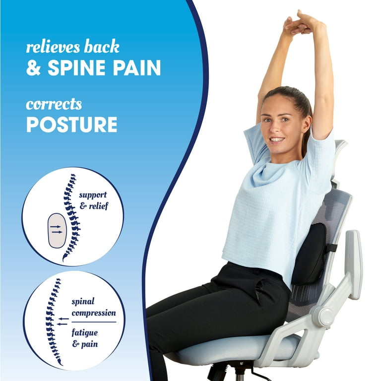 RELAX SUPPORT RS1 Lumbar Support Pillow - Office Chair Back Support - Chair  Cushion for Back Pain Uses ArcContour Special Patented Technology Has