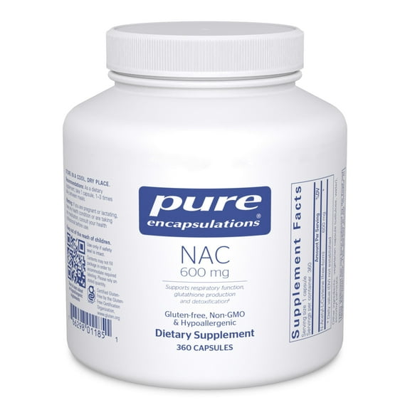 Pure Encapsulations NAC 600 mg, Lung Health & Immune Support*, 360 Count