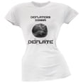 thumbnail image 1 of Deflaters Gonna Deflate White Soft Juniors T-Shirt, 1 of 1