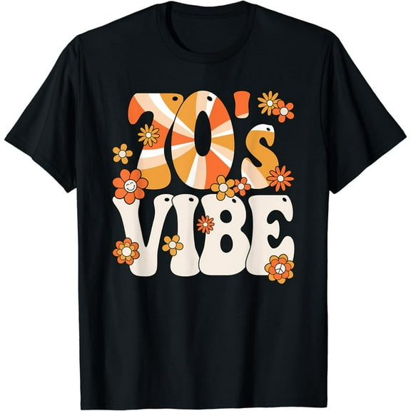70s Vibe 70s Costume Peace Groovy Hippie 70's Theme Party T-Shirt