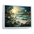 thumbnail image 2 of Designart "Coastal euphony Papercut II" Nautical & Beach Floater Framed Wall Art Print, 2 of 7