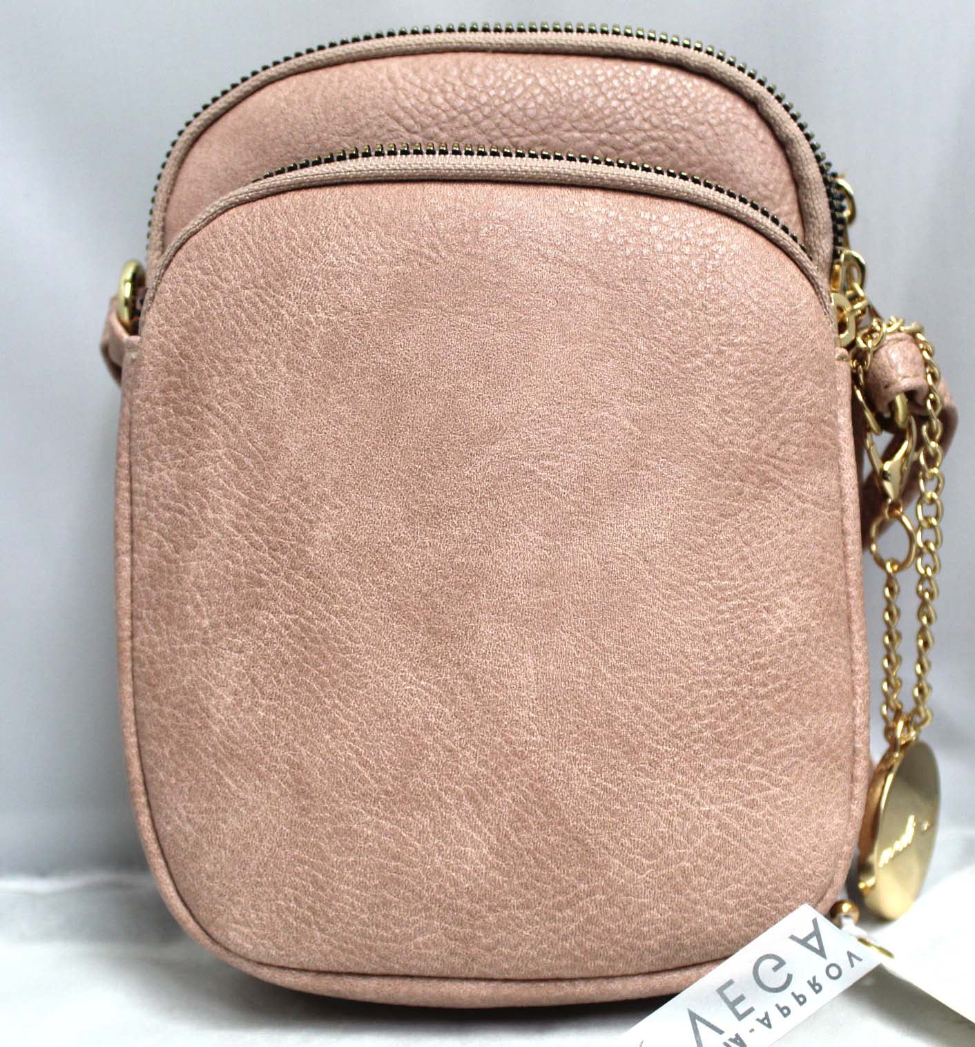 Wonderful Post caustic Mali + Lili Josie Triple Zip Leather Crossbody Bag Mauve - Walmart.com