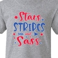thumbnail image 4 of Inktastic 4th of July Stars Stripes and Sass Blue and Red Stars Youth T-Shirt, 4 of 5