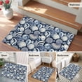 thumbnail image 6 of Summer Watercolor Style Area&nbsp;Rug 2x3ft Ocean Nautilus Conch Shell Non-Slip&nbsp;Washable Square&nbsp;Rugs Soft Felt Indoor Floor Mat for Bedroom Kitchen Living Room Bathroom, 6 of 9
