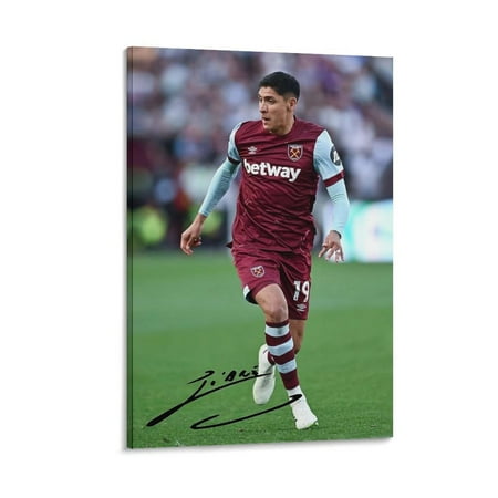 Edson Alvarez West Ham Signed Poster Picture Print Canvas Poster Wall Paint Art Posters Decor Modern Home Artworks Gift 24x36inch(60x90cm)