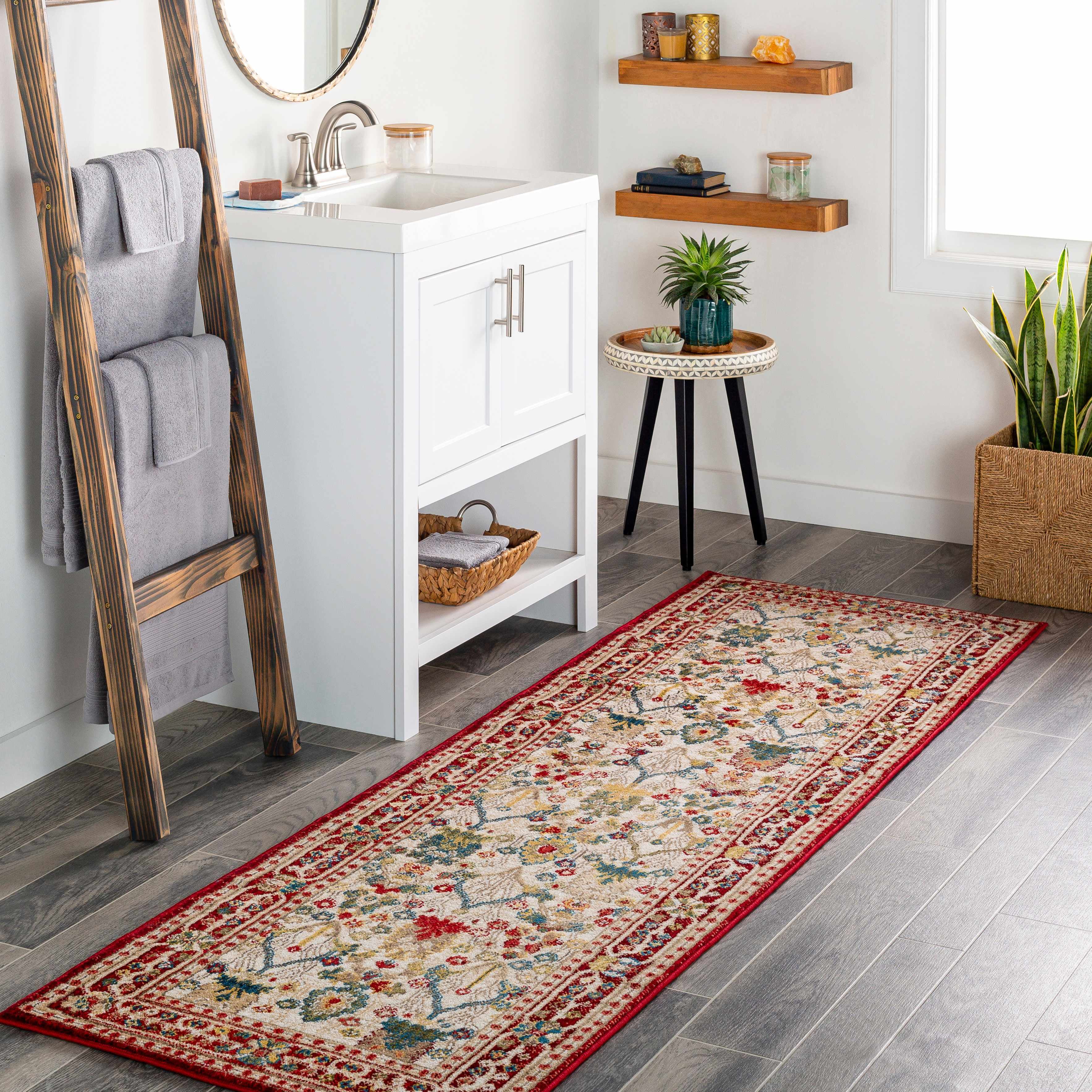 Hauteloom Azurelle Living Room, Bedroom Area Rug - Traditional - Purple, Blue, Red - 2'7" x 4'11"