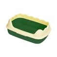 thumbnail image 2 of oshhni Cat Easy Cleaning Splashproof Portable High Sides Cat Litter Tray Deep Green, 2 of 9