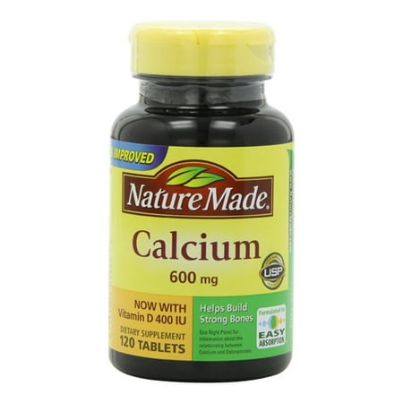 Nature Made Les comprimés de calcium avec de la vitamine D, 120ct