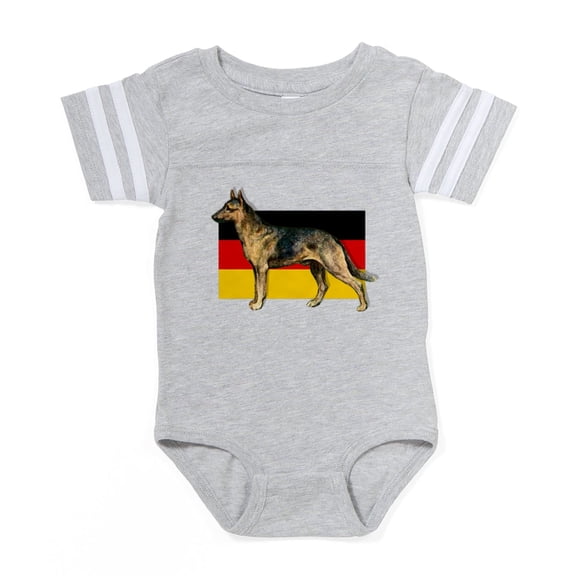 CafePress - Alsatian German Shepherd - Cute Infant Baby Football Bodysuit