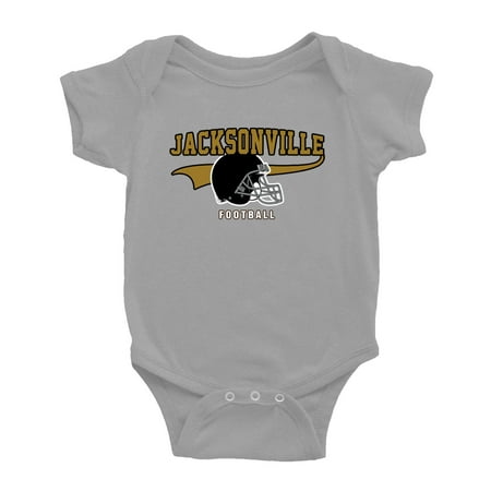 

Cute Jacksonville One-piece Outfits Football Jersey Baby Clothes (Gray 18-24 Monthes)
