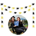 thumbnail image 3 of Decoraciones de graduación 2023, pancarta de estrella con gorro dorado y negro de cartulina ecológica, guirnalda preencordada para suministros de fiesta de graduación universitaria, 3 of 5