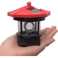 thumbnail image 3 of Faro solar, faro LED con energía solar, lámpara colgante solar LED impermeable IP65, luz solar giratoria de 360 ​​grados para exteriores (rojo, 3,74 pulgadas), 3 of 5
