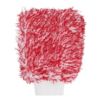 Chenille Microfiber Car Wash Mitts 10.2" x 6.7" Scratch Free Wash Gloves Absorbent Double Sided Plush Cleaning Drying Mitts for Car Washing Home, Red