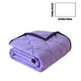 thumbnail image 3 of Qocolhg Solid Color Summer Quilt Bedding Modern Air Conditioner Quilt for Kids, Cotton Breathable Comforter Print Floral Quilts Bedspread, Cooling Blankets for Hot Sleepers, 39x59 inch, Purple, 3 of 8